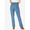 Woman Within Plus Size Perfect Relaxed All-Cotton Denim Five-Pocket Jeans(Light Stonewash)