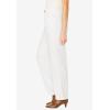Woman Within Plus Size Perfect Relaxed All-Cotton Denim Five-Pocket Jeans(White)