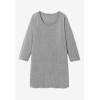 Woman Within Plus Size Perfect Three-Quarter-Sleeve Scoopneck Tunic(French Blue)