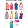 Woman Within Plus Size Perfect Three-Quarter-Sleeve Scoopneck Tunic(Tropical Emerald)