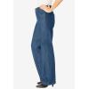 Woman Within Plus Size Perfect Wide-Leg All-Cotton Denim Five-Pocket Jeans(Indigo)