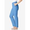 Woman Within Plus Size Petite Adjustable Waist Straight-Leg Chino(French Blue)