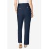 Woman Within Plus Size Petite Adjustable Waist Straight-Leg Chino(Navy)