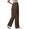 Woman Within Plus Size Petite Back-Elastic All-Cotton Denim Carpenter Jeans(Chocolate)