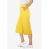 Woman Within Plus Size Petite Elastic-Waist Pull-On Knit Pocket Capri Pants(Primrose Yellow)
