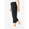 Woman Within Plus Size Petite Knit Cargo Capri(Heather Charcoal)