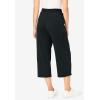 Woman Within Plus Size Petite Knit Cargo Capri(Heather Charcoal)