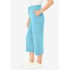 Woman Within Plus Size Petite Knit Cargo Capri(Heather Charcoal)