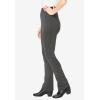 Woman Within Plus Size Petite Stretch Ponte Knit Pull-On Bootcut Pants(Pocket Heather Charcoal)