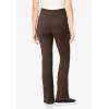 Woman Within Plus Size Petite Stretch-Cotton Knit Pull-On Bootcut Pocket Leggings(Chocolate)