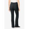 Woman Within Plus Size Petite Stretch-Cotton Knit Pull-On Bootcut Pocket Leggings(Heather Charcoal)