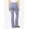 Woman Within Plus Size Petite Stretch-Cotton Knit Pull-On Bootcut Pocket Leggings(Heather Navy)