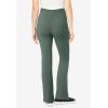 Woman Within Plus Size Petite Stretch-Cotton Knit Pull-On Bootcut Pocket Leggings(Pine)