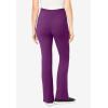 Woman Within Plus Size Petite Stretch-Cotton Knit Pull-On Bootcut Pocket Leggings(Plum Purple)