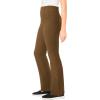 Woman Within Plus Size Petite Stretch-Cotton Knit Pull-On Bootcut Pocket Leggings(Toffee)
