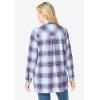 Woman Within Plus Size Plaid Knit Tunic with Collar(Classic Red Plaid)
