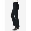 Woman Within Plus Size Pull-On Bootcut Gap-Free Stretch Denim Jeans(Black)