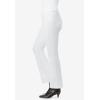 Woman Within Plus Size Pull-On Bootcut Gap-Free Stretch Denim Jeans(White)