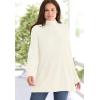 Woman Within Plus Size Pullover Shaker Swing Sweater(Black)