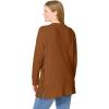 Woman Within Plus Size Side Button V-Neck Waffle Knit Sweater(Antique Copper)