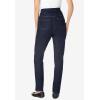 Woman Within Plus Size Slim-Leg Pull-On Gap-Free Stretch-Denim Jeans(Indigo Sanded)