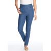 Woman Within Plus Size Slim-Leg Pull-On Gap-Free Stretch-Denim Jeans(White)