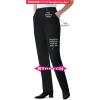 Woman Within Plus Size Straight Leg Elastic Waist Stretch Fineline Denim Jean (Petite & Tall Available)(Black)