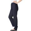 Woman Within Plus Size Straight Leg Elastic Waist Stretch Fineline Denim Jean (Petite & Tall Available)(Deep Claret)