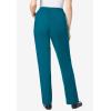 Woman Within Plus Size Straight Leg Elastic Waist Stretch Fineline Denim Jean (Petite & Tall Available)(Deep Teal)