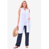 Woman Within Plus Size Straight Leg Linen Pant(Sweet Coral)