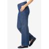 Woman Within Plus Size Stretch Denim Wide-Leg Five-Pocket Jeans(Black Denim)