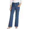 Woman Within Plus Size Stretch Denim Wide-Leg Five-Pocket Jeans(Grey Sanded Wash)