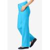 Woman Within Plus Size Stretch Denim Wide-Leg Five-Pocket Jeans(Paradise Blue)