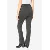 Woman Within Plus Size Tall Stretch Ponte Knit Pull-On Bootcut Pants(Pocket Heather Charcoal)