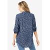 Woman Within Plus Size Utility Button Down Shirt(Black)