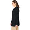 Woman Within Plus Size Zip Front Shaker Cardigan Sweater(Black)