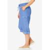 Woman Within Women’s Convertible Length Cargo Capri/Bermuda Pants(French Blue)