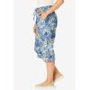Woman Within Women’s Convertible Length Cargo Capri/Bermuda Pants(Natural Khaki Tropical)