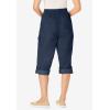 Woman Within Women’s Convertible Length Cargo Capri/Bermuda Pants(Navy)