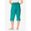 Woman Within Women’s Convertible Length Cargo Capri/Bermuda Pants(Waterfall)