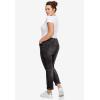 ellos Comfortable Women’s Plus Size Boyfriend Jeans Stretch Denim Mid-Rise(Black Wash)