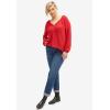 ellos Comfortable Women’s Plus Size Boyfriend Jeans Stretch Denim Mid-Rise(White)