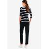 ellos Comfortable Women’s Plus Size Modern Stretch Chino Pants Slim Fit Work & Casual(Black)