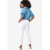 ellos Comfortable Women’s Plus Size Modern Stretch Chino Pants Slim Fit Work & Casual(White)