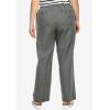 ellos Plus Size Linen-Blend Drawstring Pants(Olive Grey)