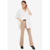 ellos Plus Size Stretch Chino Mid-Rise Classic Bootcut Pants(Navy)