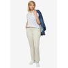 ellos Plus Size Stretch Chino Mid-Rise Classic Bootcut Pants(Navy)