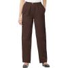 Woman Within Plus Size 7-Day Straight-Leg Elastic-Waist Denim Jean (Petite & Tall Available)(Chocolate)