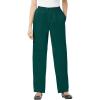 Woman Within Plus Size 7-Day Straight-Leg Elastic-Waist Denim Jean (Petite & Tall Available)(Emerald Green)