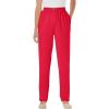 Woman Within Plus Size 7-Day Straight-Leg Elastic-Waist Denim Jean (Petite & Tall Available)(Vivid Red)
